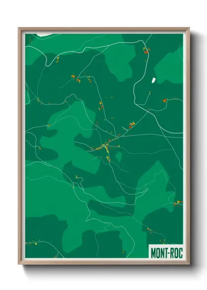 Une affiche de carte sur Mont-Roc