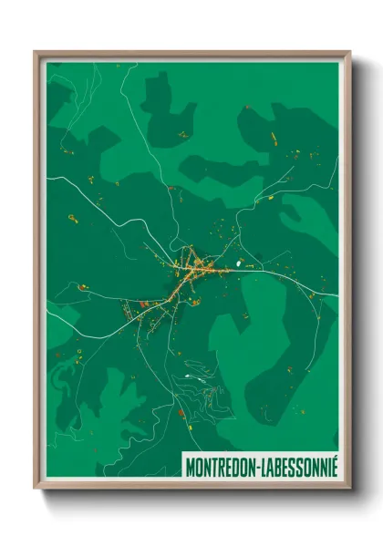 Une affiche de carte sur Montredon-Labessonnié