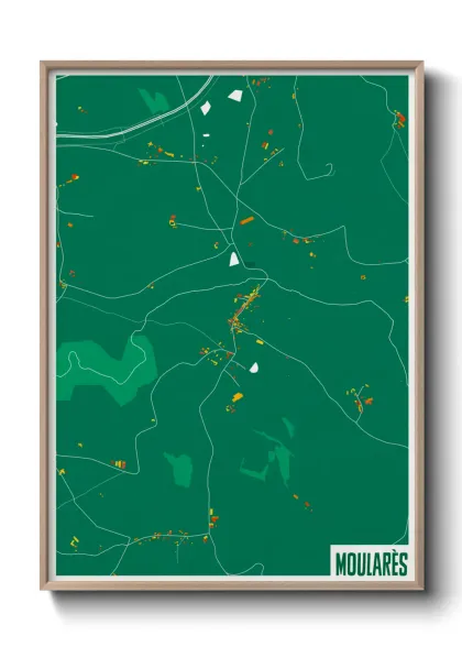 Une affiche de carte sur Moularès