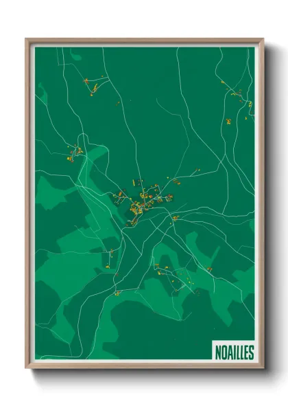 Une affiche de carte sur Noailles
