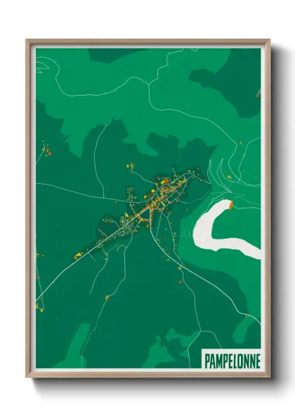 Une affiche de carte sur Pampelonne