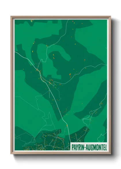 Une affiche de carte sur Payrin-Augmontel