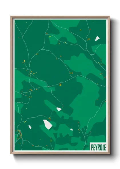 Une affiche de carte sur Peyrole