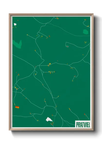 Une affiche de carte sur Pratviel