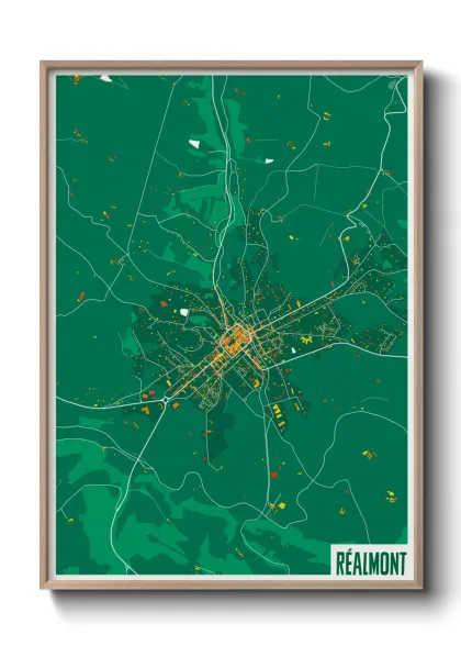 Une affiche de carte sur Réalmont