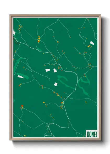 Une affiche de carte sur Ronel