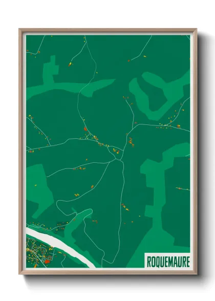 Une affiche de carte sur Roquemaure