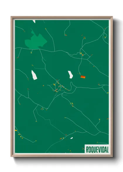 Une affiche de carte sur Roquevidal