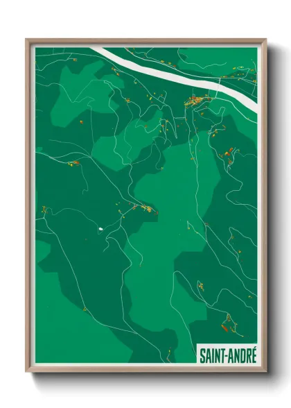Une affiche de carte sur Saint-André