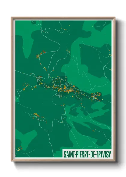 Une affiche de carte sur Saint-Pierre-de-Trivisy