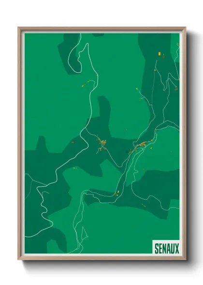 Une affiche de carte sur Senaux