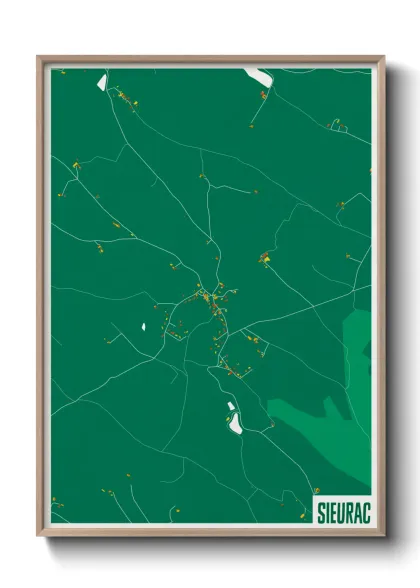 Une affiche de carte sur Sieurac