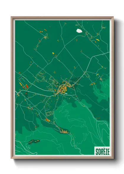 Une affiche de carte sur Sorèze