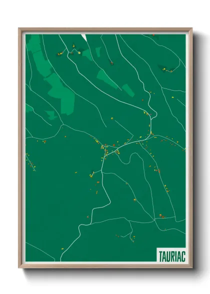 Une affiche de carte sur Tauriac