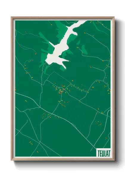 Une affiche de carte sur Teulat