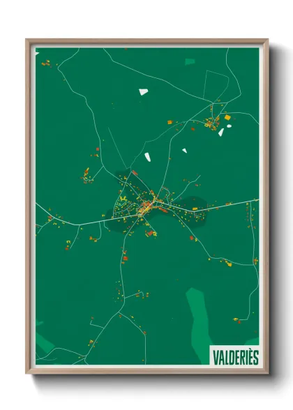 Une affiche de carte sur Valderiès