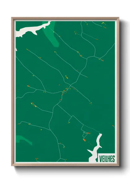 Une affiche de carte sur Veilhes