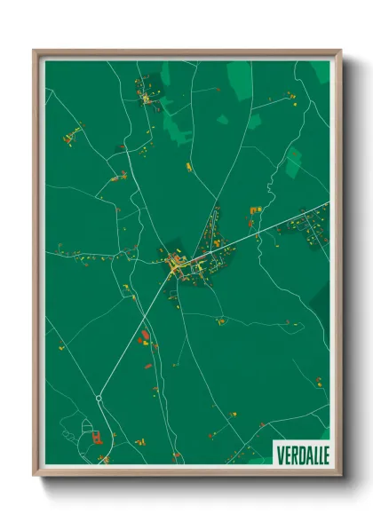 Une affiche de carte sur Verdalle