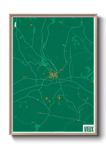 Une affiche de carte sur Vieux