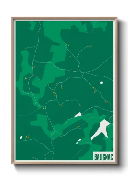 Une affiche de carte sur Balignac