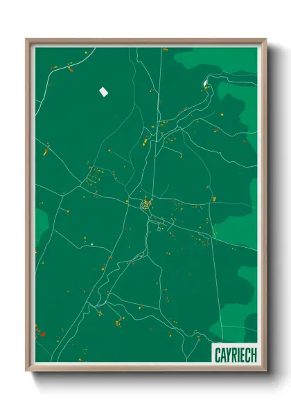 Une affiche de carte sur Cayriech