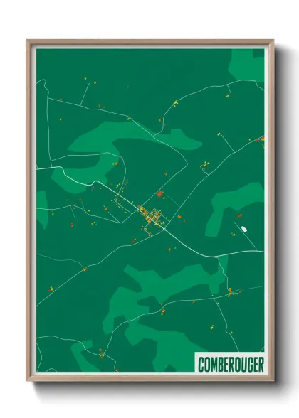 Une affiche de carte sur Comberouger