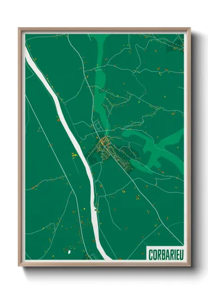 Une affiche de carte sur Corbarieu
