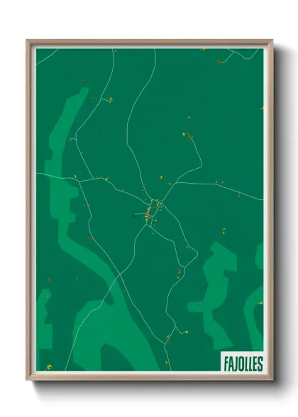 Une affiche de carte sur Fajolles