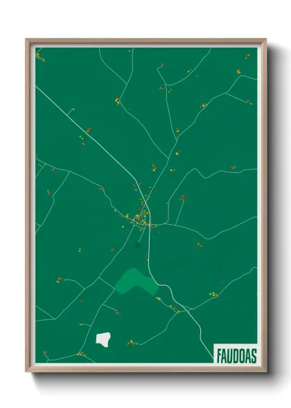 Une affiche de carte sur Faudoas