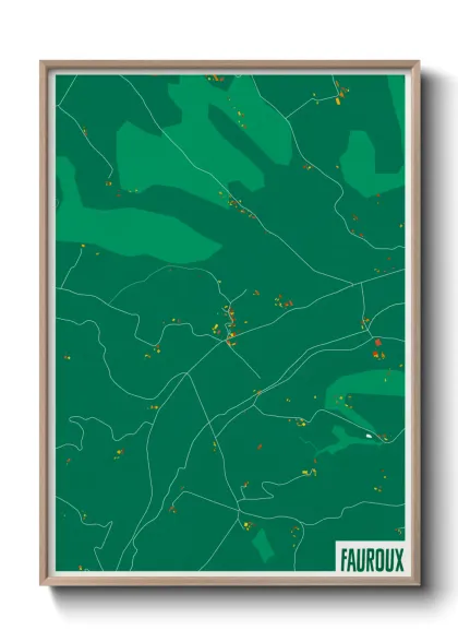 Une affiche de carte sur Fauroux