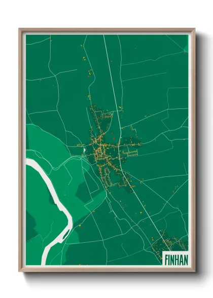 Une affiche de carte sur Finhan