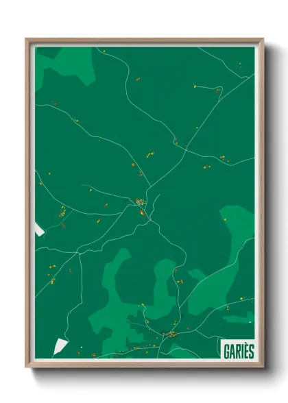Une affiche de carte sur Gariès