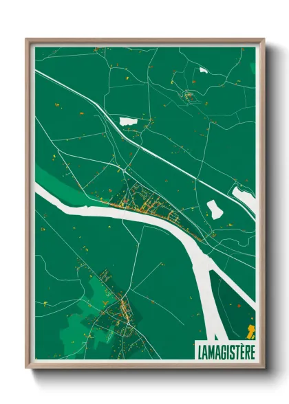 Une affiche de carte sur Lamagistère