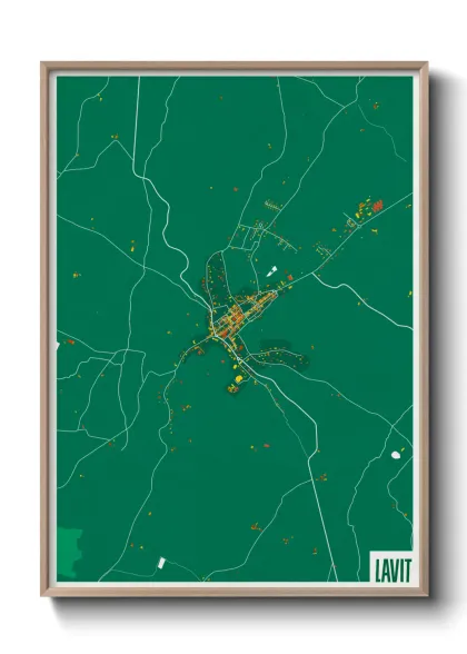 Une affiche de carte sur Lavit