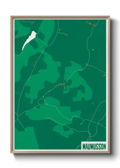 Une affiche de carte sur Maumusson