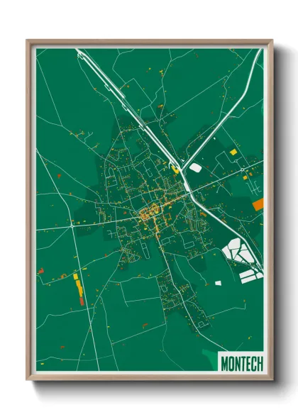 Une affiche de carte sur Montech