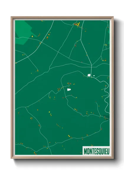 Une affiche de carte sur Montesquieu