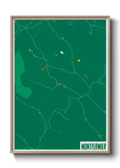 Une affiche de carte sur Montfermier