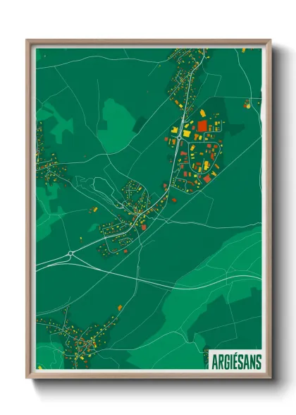 Une affiche de carte sur Argiésans