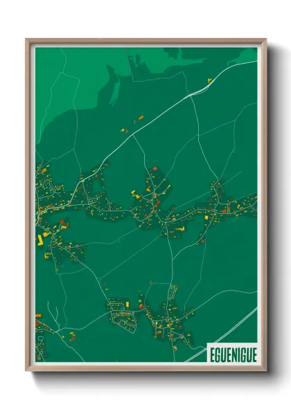 Une affiche de carte sur Eguenigue