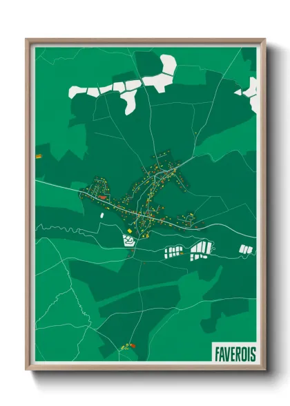 Une affiche de carte sur Faverois