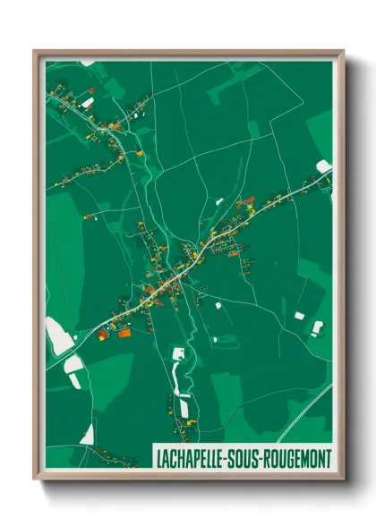 Une affiche de carte sur Lachapelle-sous-Rougemont