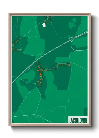 Une affiche de carte sur Lacollonge