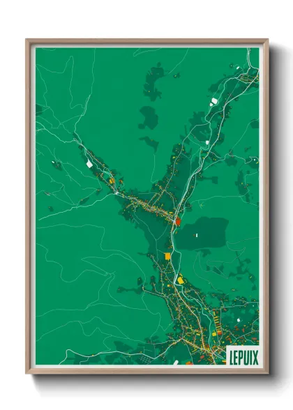 Une affiche de carte sur Lepuix