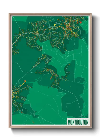 Une affiche de carte sur Montbouton