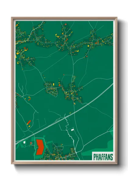 Une affiche de carte sur Phaffans