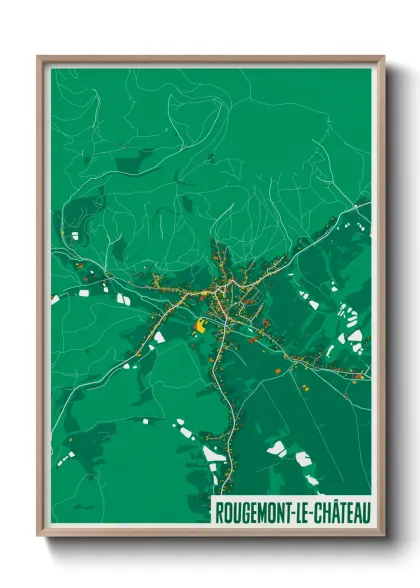 Une affiche de carte sur Rougemont-le-Château