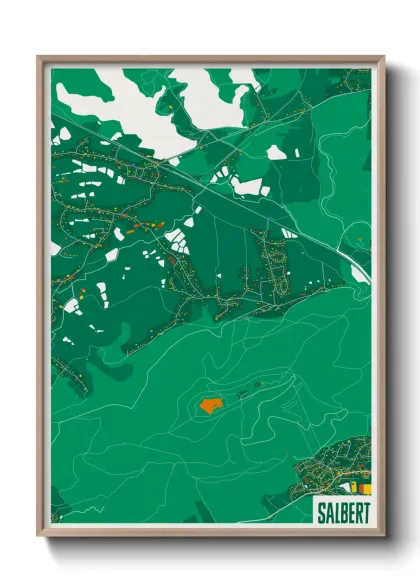 Une affiche de carte sur Salbert