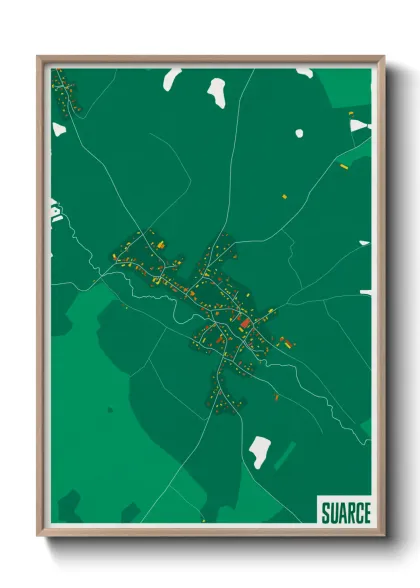 Une affiche de carte sur Suarce