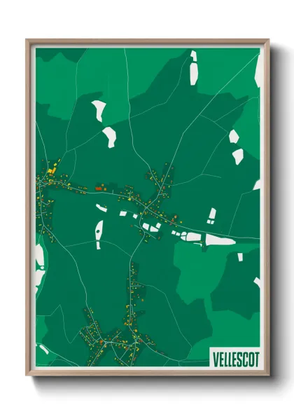 Une affiche de carte sur Vellescot